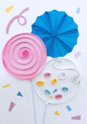 Balloons Birthday Mini Cards