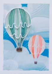 Hot Air Balloons Blank Mini Cards