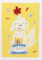 Dog Cake Birthday Mini Cards