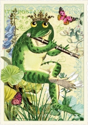Froggy Flute Blank Postcard