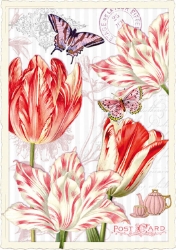 Tulip & Butterfly Blank Postcard