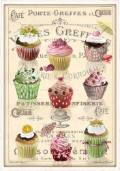 Fancy Cupcakes Actetre Blank Postcard