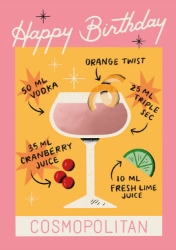 Cosmopolitan Birthday Greeting Card
