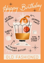 Old Fashioned Birthday Greeting Card