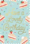 Victoria Sponge Birthday Greeting Card