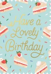 Victoria Sponge Birthday Greeting Card