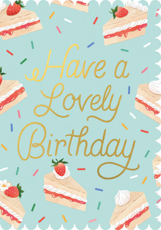 Victoria Sponge Birthday Greeting Card