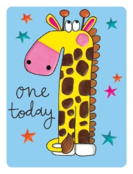 One Giraffe Age Birthday Greeting Card