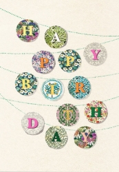 Bunting Birthday Greeting Card