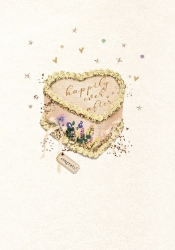 Heart Cake Wedding Greeting Card