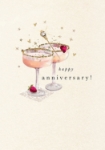 Glasses Cheers Anniversary Greeting Card
