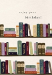 Bookshelf Bday Birthday Greeting Card