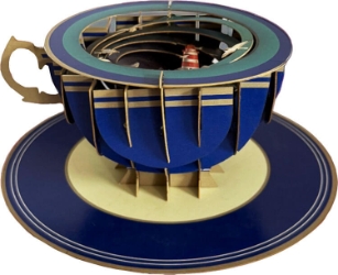3D Teacup Lighthouse Popup Greeting Card