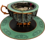 3D Teacup Owl Popup Greeting Card