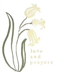 Love and Prayers Sympathy Greeting Card