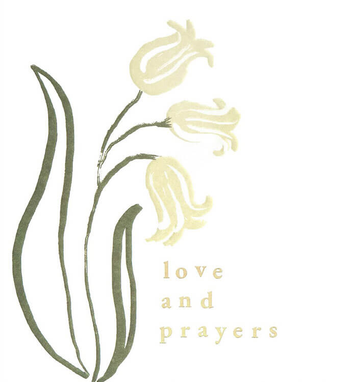 Love and Prayers Sympathy Greeting Card