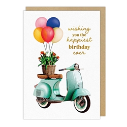 Scooter Birthday Card 