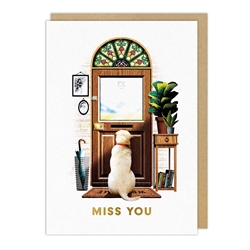 Dog Miss You Friendship Card 