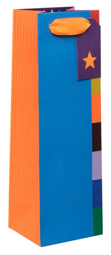 Blue Orange and Stars Bottle Baag
