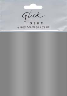 Silver Metallic Tissue Paper 