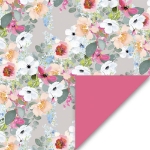 Posy Grey Sheet Gift Wrap 
