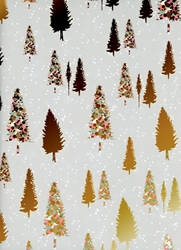 Trees Stars Sheet Gift Wrap Christmas