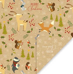 Christmas Woods Christmas Sheet Gift Wrap 