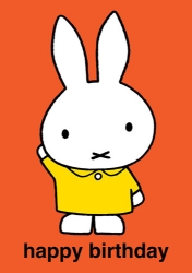 Red Miffy Birthday Card