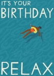 Relaxing Pool Birthday Card