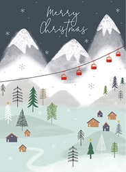 Skiing - Christmas Card Christmas