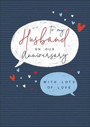 Speech Bubbles Husband Anniversary Card 