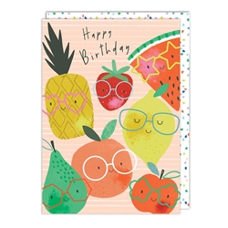 Fruit Glasses Birthday Card 