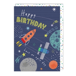 Rocket Epic Birthday Card 