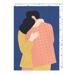 Couple Hug Blank Card 