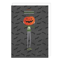 Pumpkin Head Halloween Card Christmas