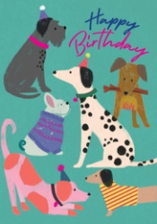 Party Dogs Birthday Card