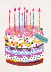 Cake and Candles Birthday Card