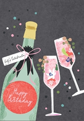 Champagne Birthday Card