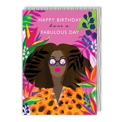 Lady Fabulous Birthday Card 