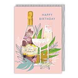 Wine Glasses Birthday Card 
