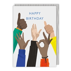Hands Birthday Card 