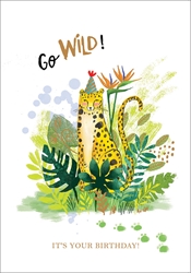 Cheetah Go Wild Birthday Card 