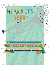 Horn Birthday Card 