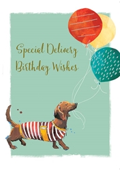 Balloons Dogs Birthday Card 