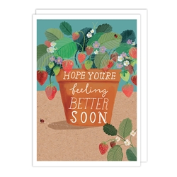 Strawberry Plant Get Well Card 