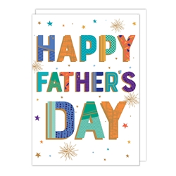 Starburst Letters Fathers Day Card 