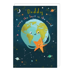 Daddy Earth & Star Fathers Day Card 