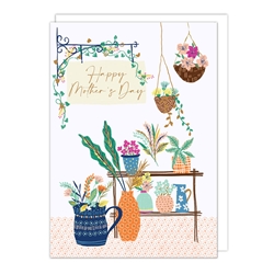 Colorful Plants Mothers Day Card 