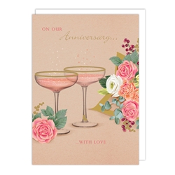 Our Glasses Anniversary Card 