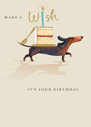 Dog Cake Birthday Card